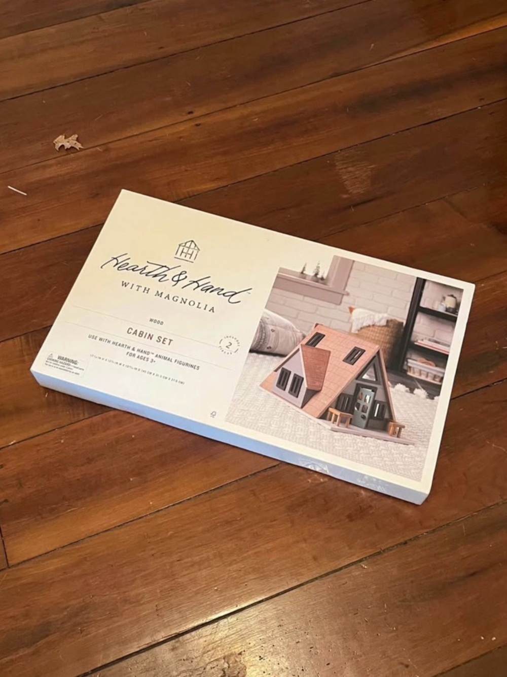 Hearth & Hand Wood Cabin A-Frame Playset - NWT